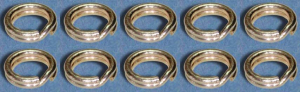 Spaltringe,925er Sterling Silber,Durchmesser ca. 7 mm,10 Stücke,Artikelnummer 3590C-10.