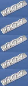 Stege für 3-reihige Ketten,925er Sterling Silber,Durchmesser ca. 1,5 mm,Länge ca. 15 mm,5 Stücke,Artikelnummer 3460B-5.