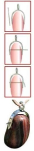 Holder with loop,Ø ca. 4 mm,and pin,Ø ca. 0,7 mm,Sterling Silver,item number 3426.