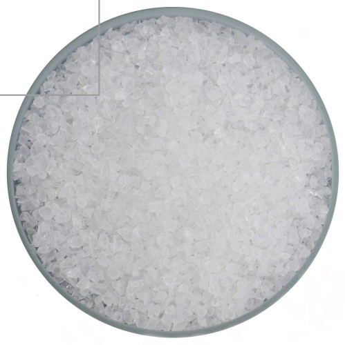 Optul Glass,float frit,granulate 4,medium coarse,COE 82,transparent,clear,code 0005,ca. 1 kg,item number 3589014.
