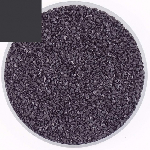 Optul Glass,float frit,granulate 3,medium,COE 82,transparent,black,code 0025,ca. 100 g,item number 3591523.