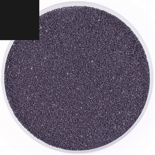 Optul Glass,float frit,granulate 2,fine,COE 82,transparent,bright black,code 0026,ca. 1 kg,item number 3589312.