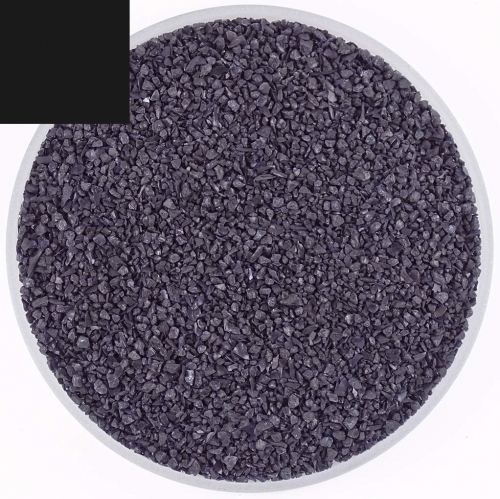 Optul Glass,float frit,granulate 3,medium,COE 82,transparent,bright black,code 0026,ca. 100 g,item number 3589323.