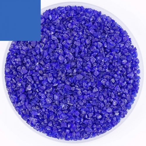 Optul Glass,float frit,granulate 4,medium coarse,COE 82,transparent,light blue,code 0052,ca. 1 kg,item number 3590314.