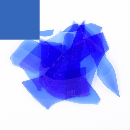 Optul Glass,confetti for float glass,COE 82,transparent,light blue,code 0052,ca. 100 g,item number 3590350.