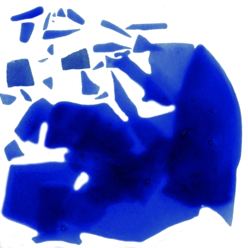Optul Glass,confetti for float glass,COE 82,transparent,cobalt blue,code 0055,ca. 100 g,item number 3592450.
