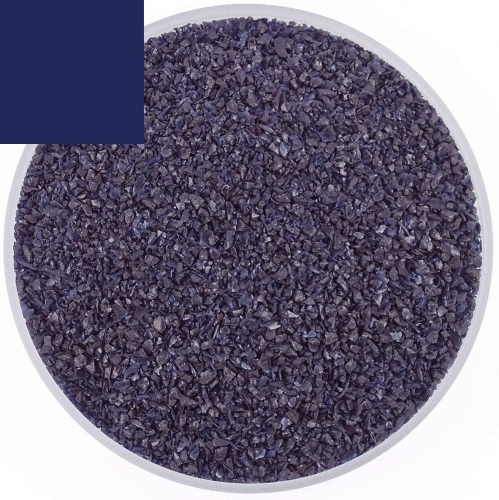 Optul Glass,float frit,granulate 3,medium,COE 82,transparent,dark blue,code 0058,ca. 1 kg,item number 3589513.