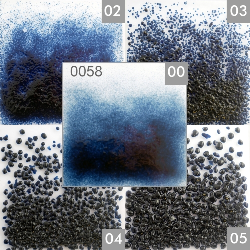 Optul Glass,float,COE 82,Code 0058,manufacturer's illustrations.