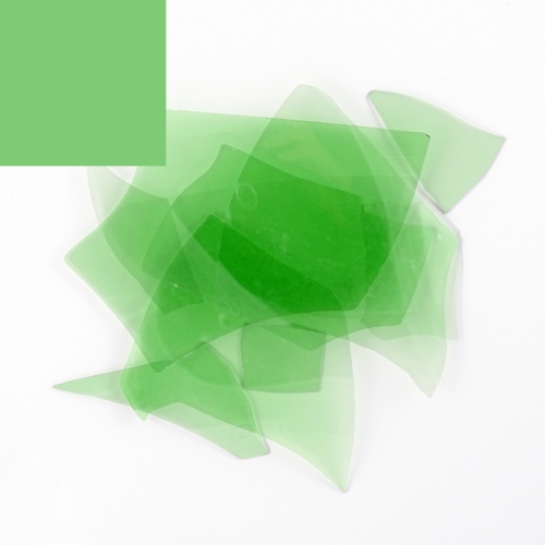 Optul Glas,Konfetti für Floatglas,AK 82,transparent,hellgrün,Code 0072,ca. 100 g,Artikelnummer 3591350.
