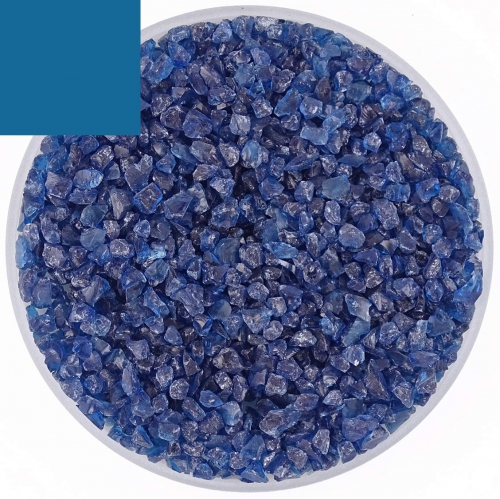 Optul Glass,float frit,granulate 5,coarse,COE 82,transparent,light aquamarine,code 0092,ca. 1 kg,item number 3592615.