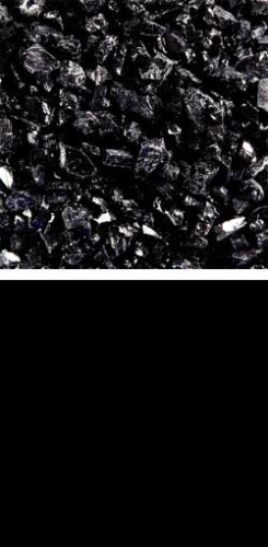 Bullseye coarse frit,COE 90,opaque,black,code 0101,ca. 100 g,item number 3541381.
