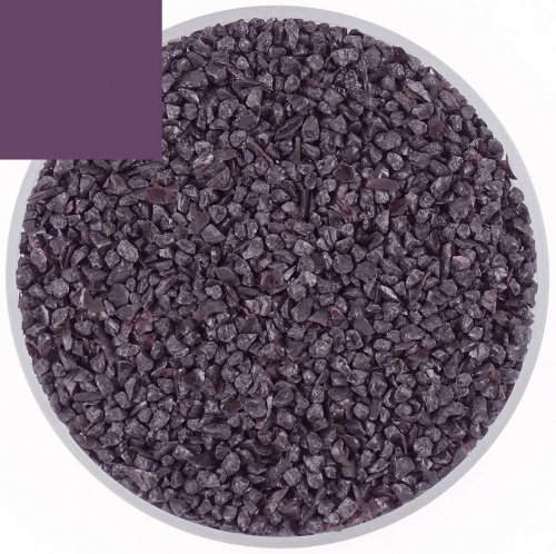 Optul Glass,float frit,granulate 4,medium coarse,COE 82,transparent,light violet,code 0112,ca. 1 kg,item number 3589114.