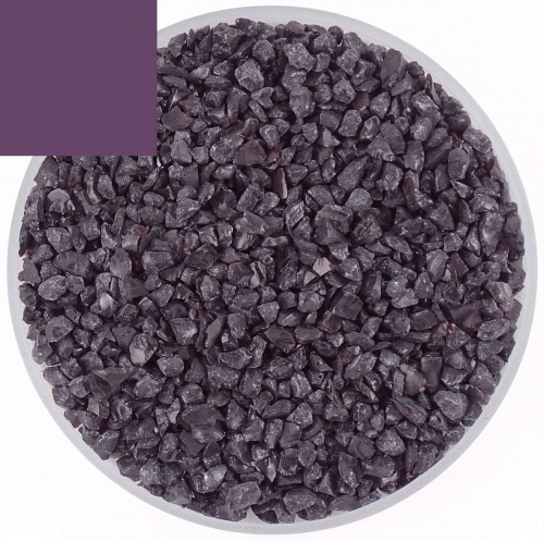 Optul Glass,float frit,granulate 5,coarse,COE 82,transparent,light violet,code 0112,ca. 1 kg,item number 3589115.