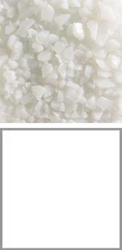 Bullseye coarse frit,COE 90,opalescent,white,code 0113,ca. 100 g