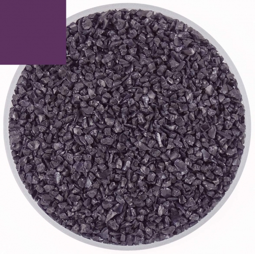 Optul Glass,float frit,granulate 4,medium coarse,COE 82,transparent,dark violet,code 0116,ca. 1 kg,item number 3590214.