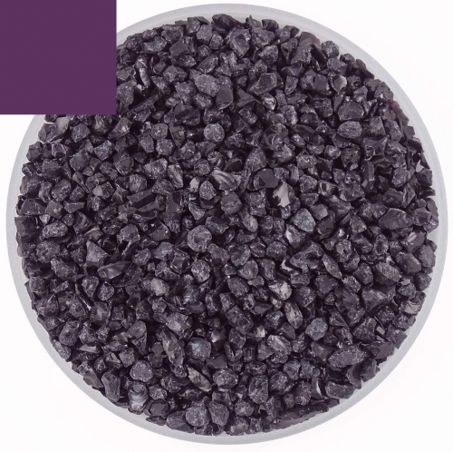 Optul Glass,float frit,granulate 5,coarse,COE 82,transparent,dark violet,code 0116,ca. 1 kg,item number 3590215.