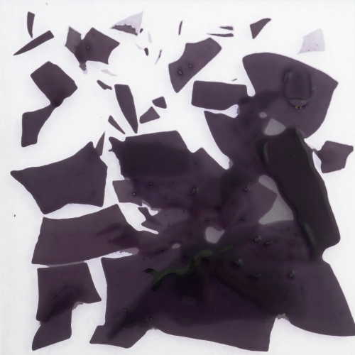 Optul Glass,confetti for float glass,COE 82,transparent,dark violet,code 0116,ca. 100 g,item number 3590250.