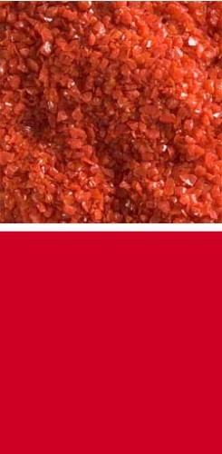 Bullseye medium frit,COE 90,opalescent,red,code 0124,ca. 100 g