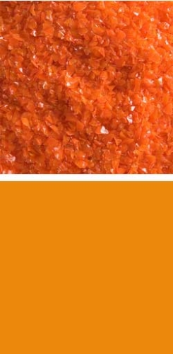 Bullseye medium frit,COE 90,opalescent,orange,code 0125,ca. 100 g