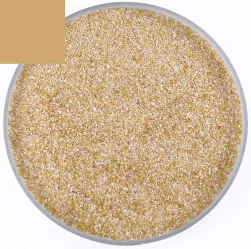 Optul Glass,float frit,granulate 2,fine,COE 82,opalescent,amber,code 0165,ca. 100 g,item number 3591622.