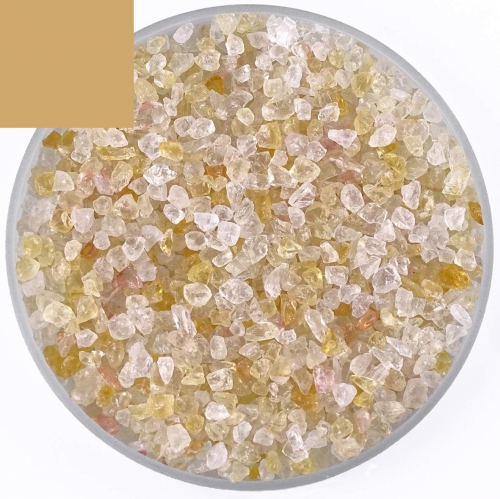 Optul Glass,float frit,granulate 5,coarse,COE 82,opalescent,amber,code 0165,ca. 1 kg,item number 3591615.
