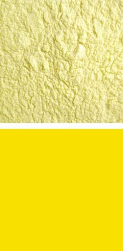 Bullseye powder,COE 90,opalescent,sunflower yellow,code 0220,ca. 100 g