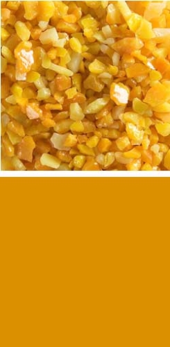 Bullseye coarse frit,COE 90,opalescent,pumpkin orange,code 0321,ca. 100 g