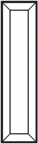 Facette,Bevel,Straight,Rechteck,ca. 2 x 8",ca. 50,8 x 203,2 mm