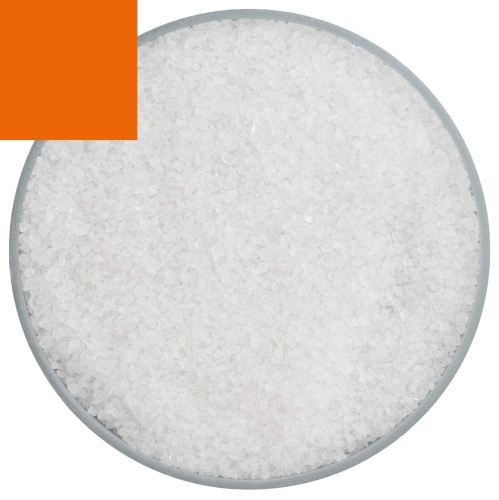 Optul Glass,float frit,granulate 3,medium,COE 82,transparent,orange,code 1025,ca. 1 kg,item number 3592813.