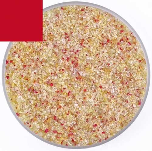Optul Glass,float frit,granulate 3,medium,COE 82,transparent,cherry red,code 1045,ca. 100 g,item number 3589923.