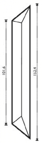 Bevel,pencil,trapezium,width ca. 1",length ca. 4" / 6"