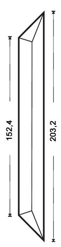 Bevel,pencil,trapezium,width ca. 1",length ca. 6" / 8"
