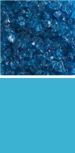 Bullseye coarse frit,COE 90,transparent,turquoise blue,code 1116,ca. 100 g