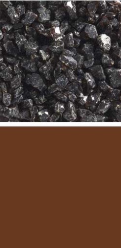 Bullseye coarse frit,COE 90,transparent,sienna,code 1119,ca. 100 g