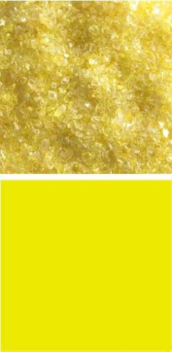 Bullseye medium frit,COE 90,transparent,yellow,code 1120,ca. 100 g