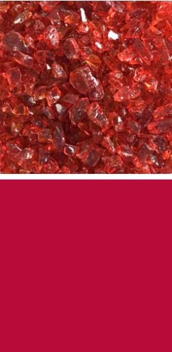 Bullseye coarse frit,COE 90,transparent,red,code 1122,ca. 100 g