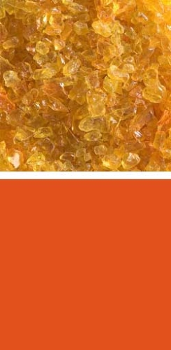 Bullseye coarse frit,COE 90,transparent,orange,code 1125,ca. 100 g