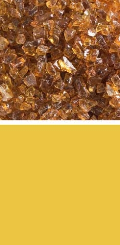 Bullseye coarse frit,COE 90,transparent,medium amber,code 1137,ca. 100 g