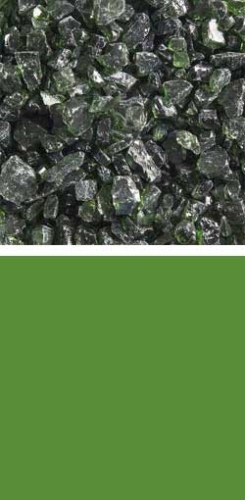Bullseye coarse frit,COE 90,transparent,olive green,code 1141,ca. 100 g