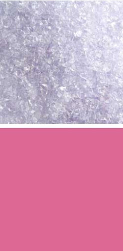 Bullseye medium frit,COE 90,transparent,light pink striker,code 1215,ca. 100 g