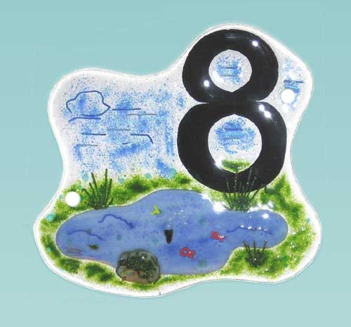 Glass House Number 8," Pond ",ca. 22 x 22 cm