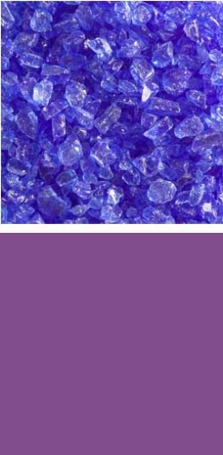 Bullseye coarse frit,COE 90,transparent,violet striker,code 1234,ca. 100 g