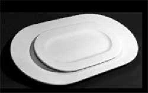 Absenkform für Tabletts,oval,flacher Rand,ca. 45 x 27 cm