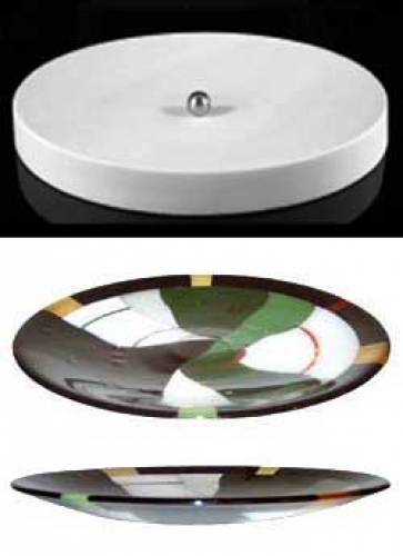 Slumping mold for glass bowls,platters,round,flat,Ø ca. 38 cm,h. ca. 3 cm