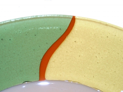 Menu Plates,Glass Cover,four-part,champagne,green,yellow