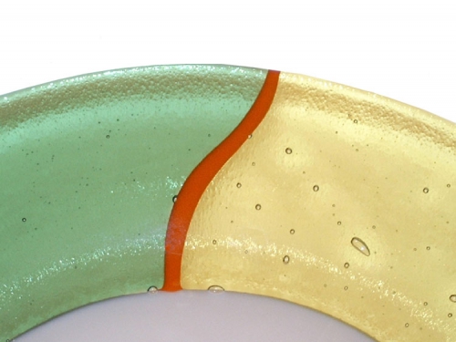 Soup plate,Ø ca. 25,5 cm,champagne,green,yellow