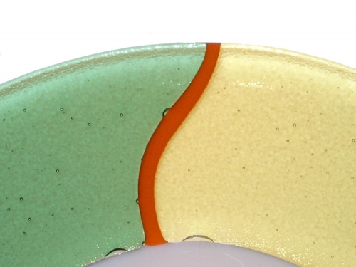Dessert plate,Ø ca. 28,5 cm,champagne,green,yellow