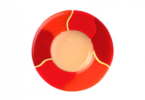 Dessert plate,Ø ca. 28,5 cm,champagne,red,orange