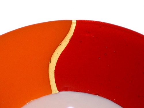 Dessert plate,Ø ca. 28,5 cm,champagne,red,orange
