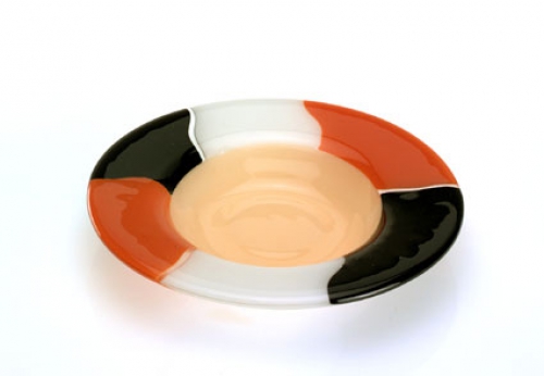 Soup plate,Ø ca. 25,5 cm,champagne,brown,black,white